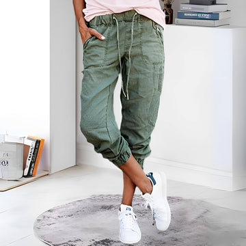 Evalyn - Pantalon cargo élastique et stylisé pour femmes