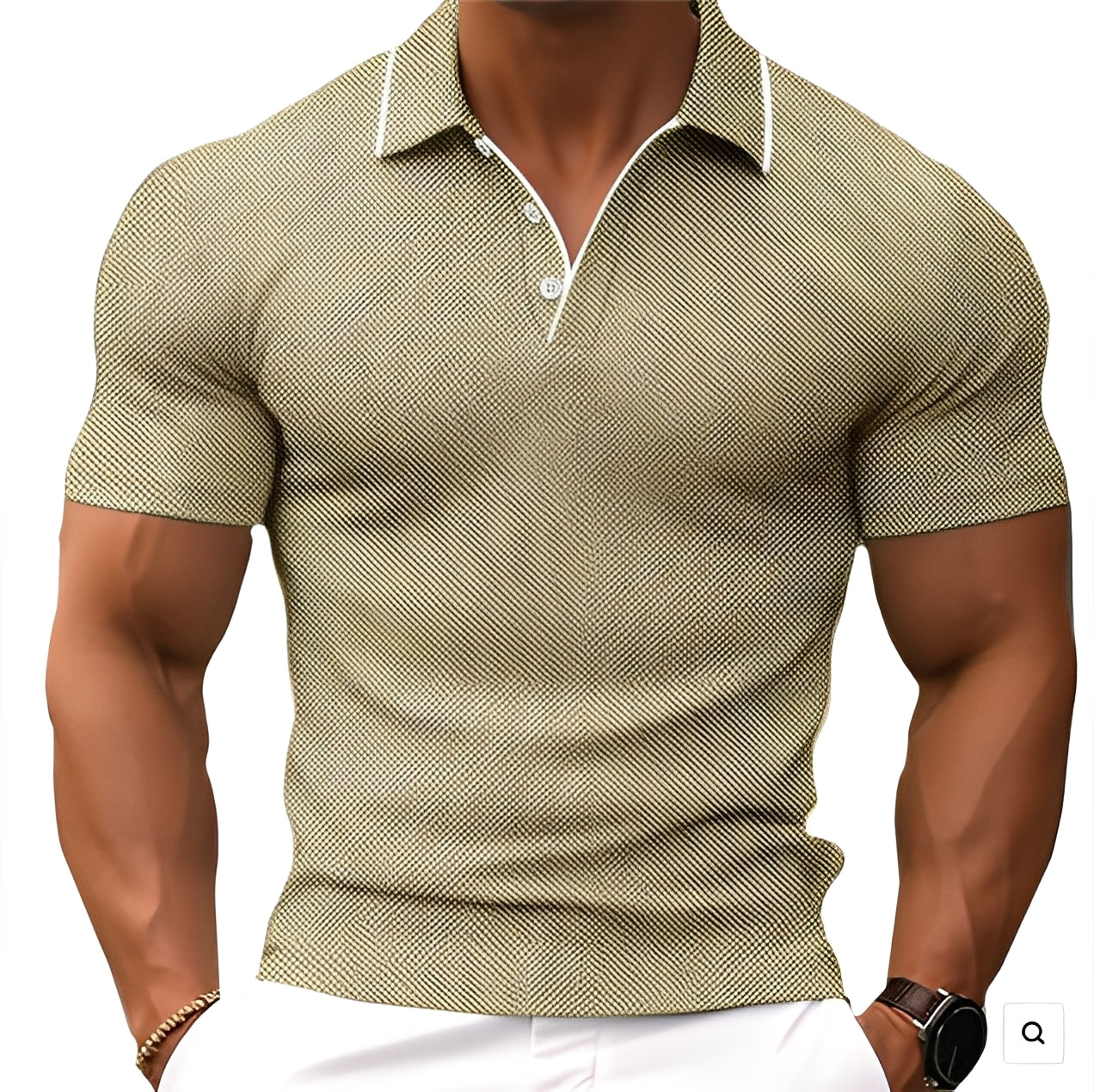 Florence - Polo décontracté avec boutons pour hommes