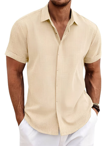 Caelum - Chemise manches courtes simple et décontractée pour hommes