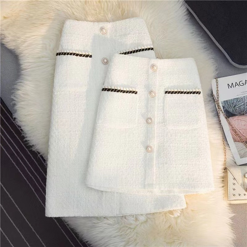 Dorothea - Jupe en tweed trapèze taille haute