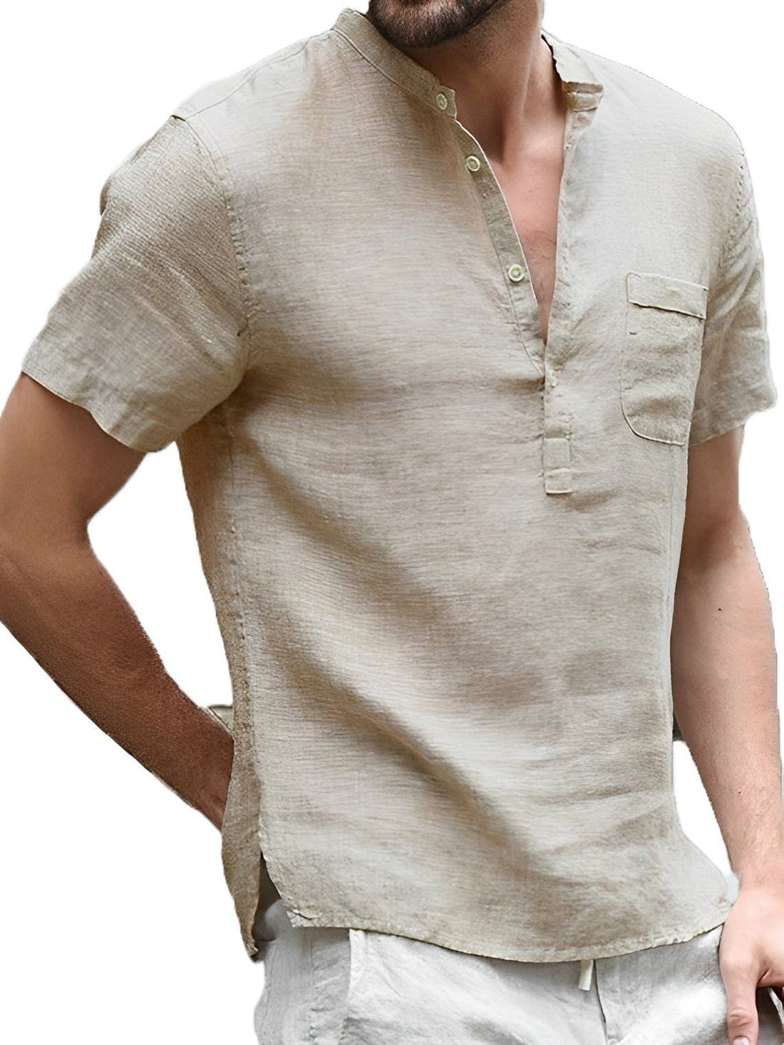 Tyrone - Chemise en lin confortable avec boutons pour hommes