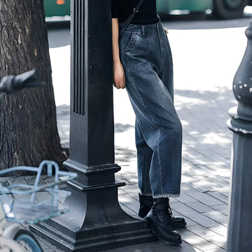 Shirlee - Pantalon en denim élégant à taille haute pour femmes