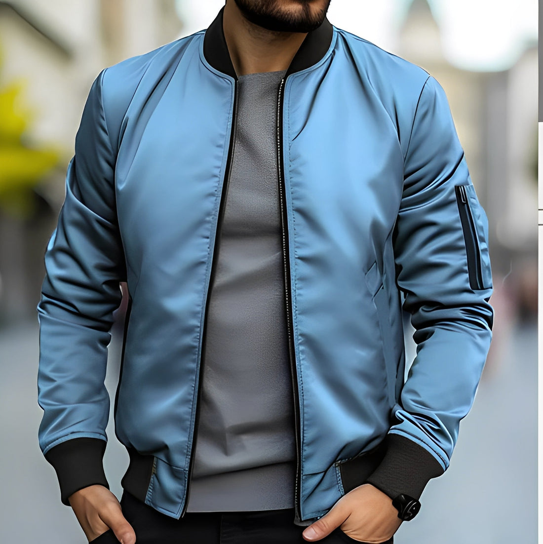 Garret - Élégante veste bomber ajustée pour hommes