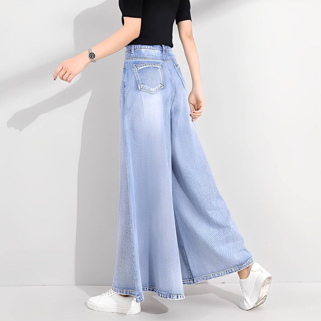 Jasmine - Jeans stylées à jambes larges pour femmes