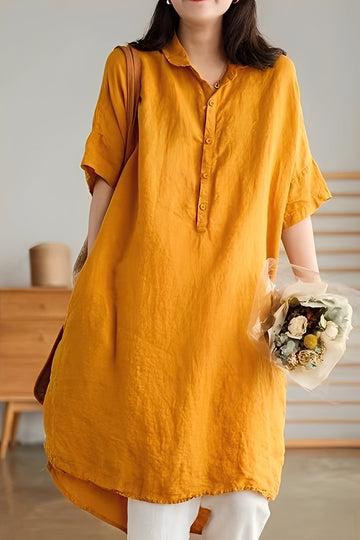 Krystina - Robe-chemise en lin pour femmes