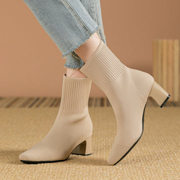 Elisha - Bottes chaudes et décontractées à talons pour femmes
