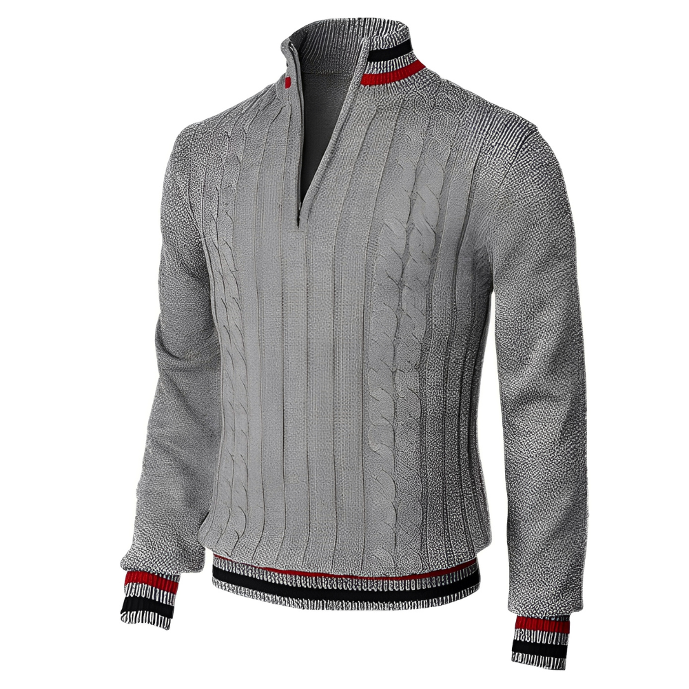 Derick - Pull moderne avec fermeture éclair pour hommes