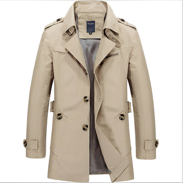 Harry - Veste coupe-vent décontractée mi-longue pour hommes