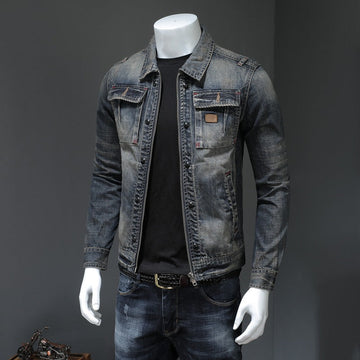 Lennon - Classique veste en jean ample pour hommes