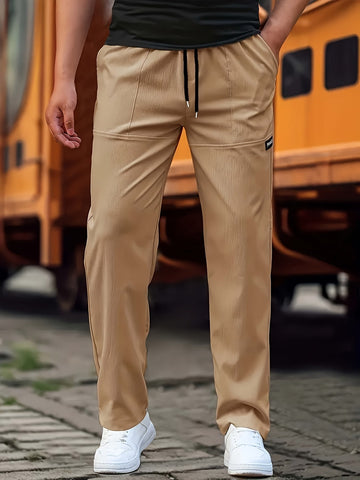 Esmund - Pantalon de jogging décontracté avec cordon pour hommes