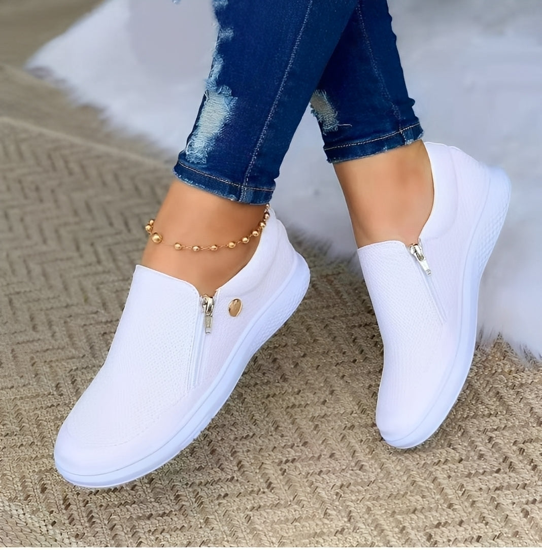 Renita - Chaussures décontractées avec fermeture éclair pour femmes