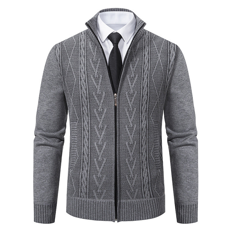 Stafford - Cardigan élégant avec fermeture éclair pour hommes