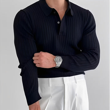 Raphael - Chemise à manches longues avec col à revers pour hommes