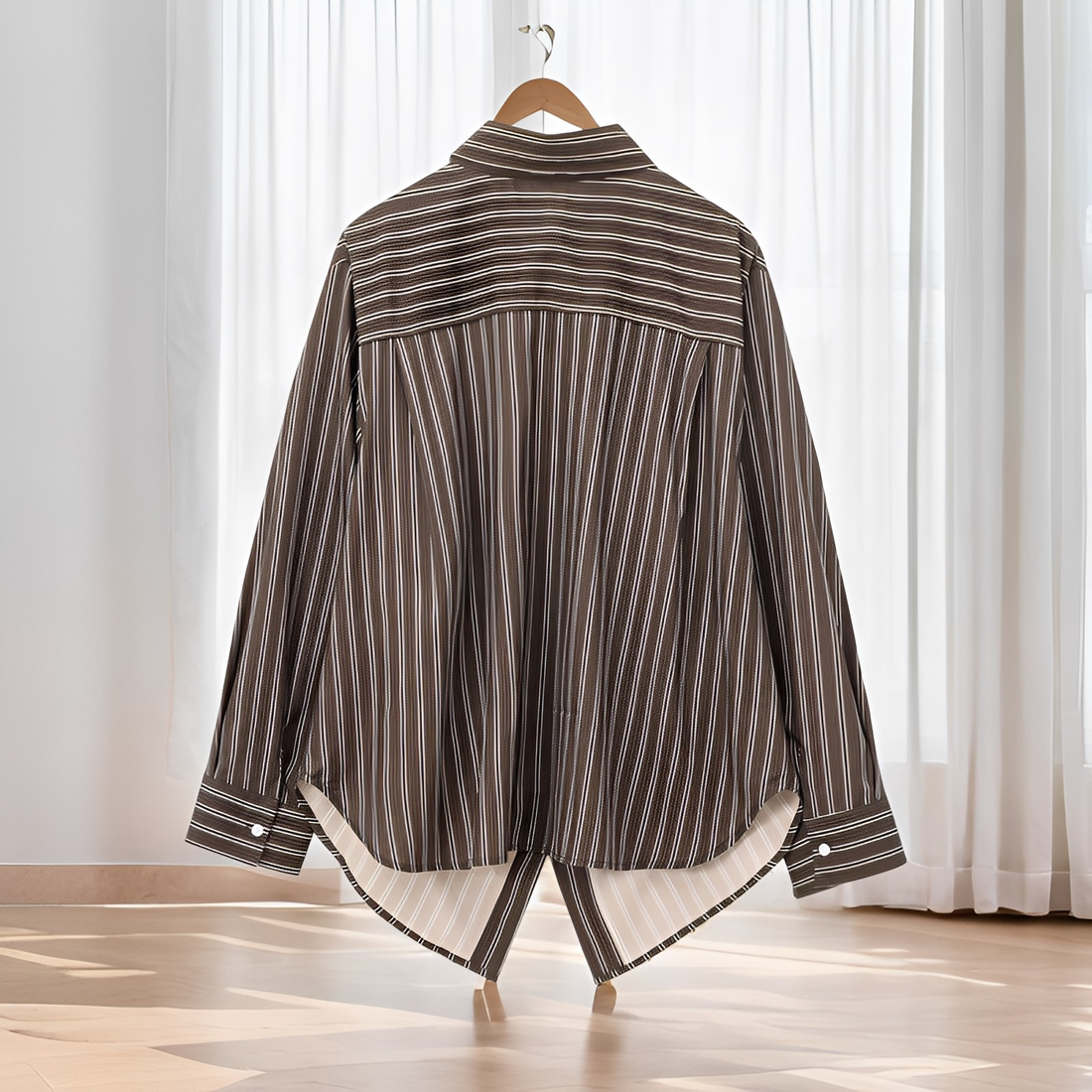 Frederica - Chemise rayée décontractée à manches longues pour femmes