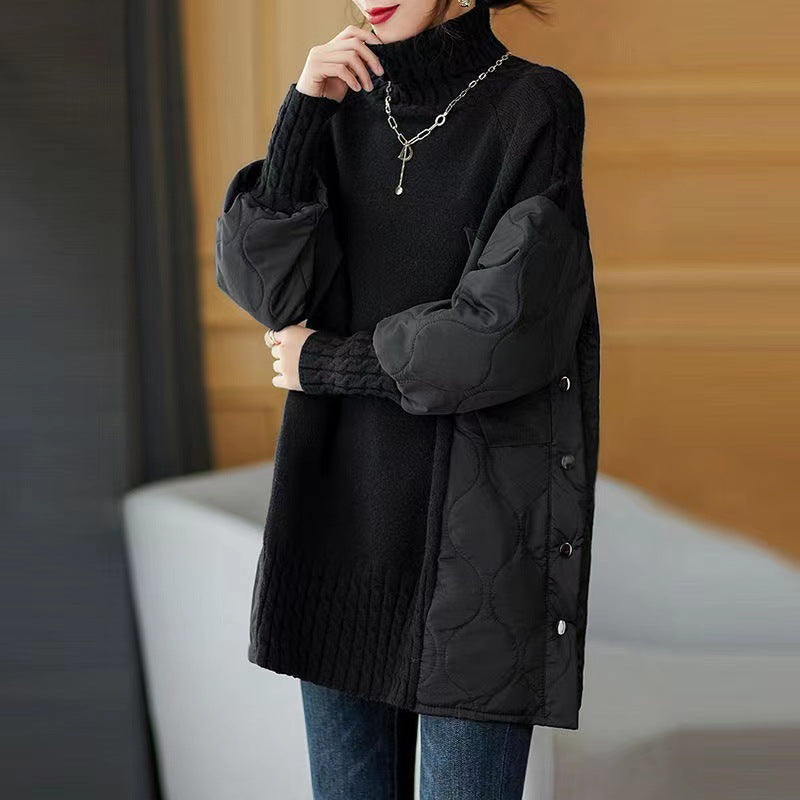 Noelle - Pull doux tricoté à col haut pour femmes