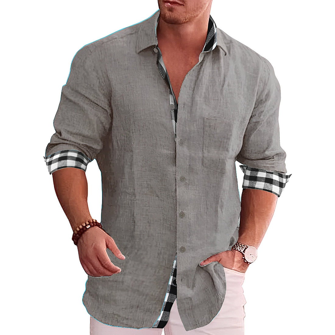 Elwood - Chemise à manches longues élégante pour hommes