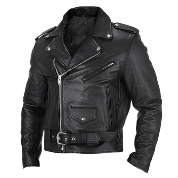 Brandon - Veste en cuir élégante avec plusieurs poches pour hommes