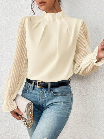 Cassandra - Haut en chiffon à manches longues pour femmes