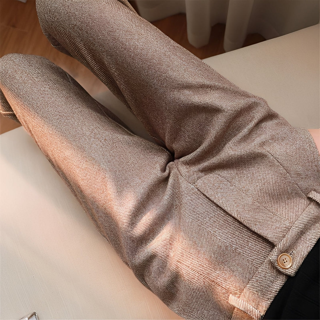Daren - Pantalon en laine étroit formel pour hommes