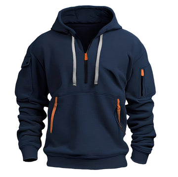 Burton - Hoodie décontracté avec demi-fermeture éclair pour hommes