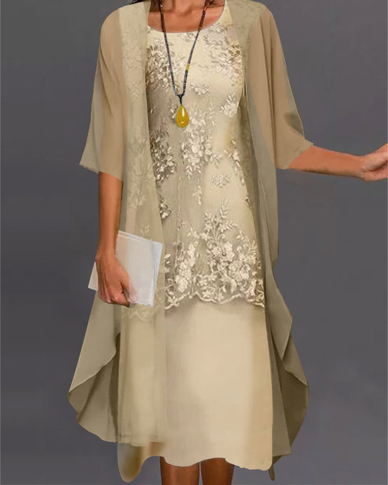 Chona - Robe en mousseline élégante deux pièces