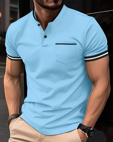 Wilford - Polo en coton élégant avec poche pour hommes
