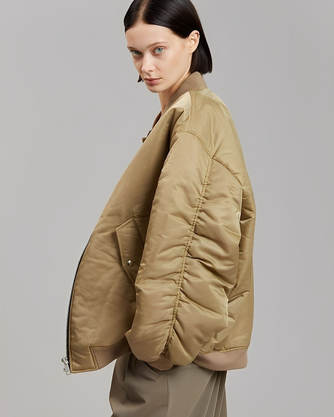 Coleen - Bomber oversize décontractée pour femmes