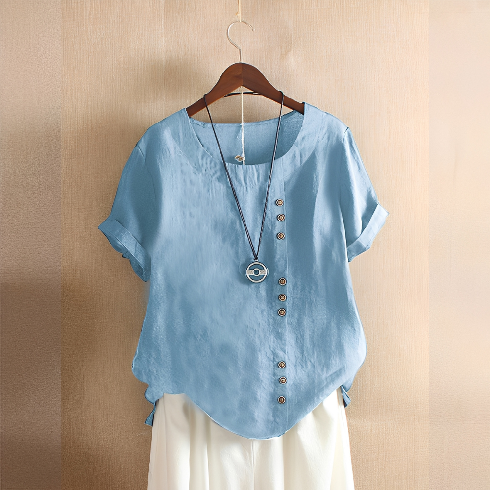 Corrine - Classique, ample chemise en lin pour femmes