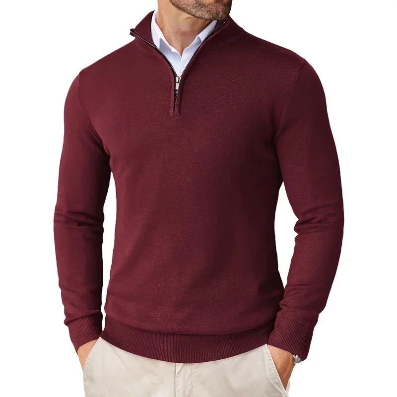 Bowen - Pull moderne avec fermeture éclair pour hommes