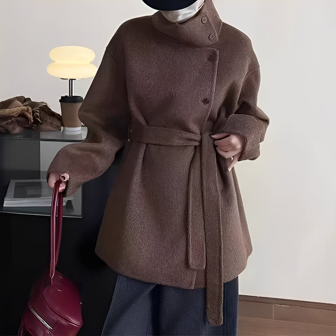 Claudia - Manteau en laine à double boutonnage pour femmes