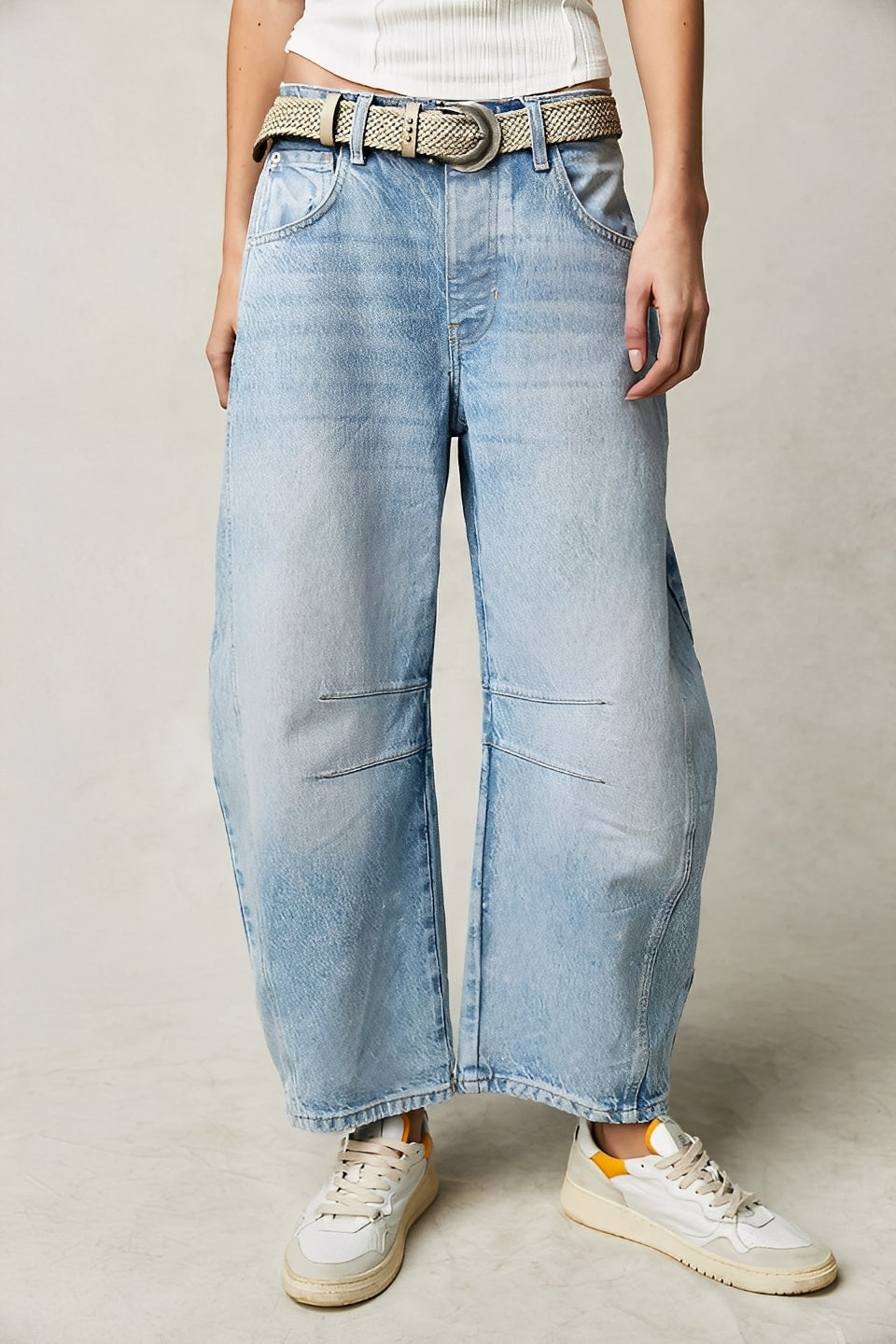 Adrienne - Classique large coupe Barrel-Jeans pour femmes