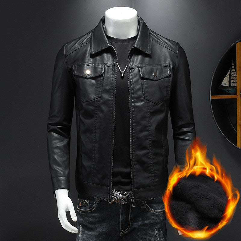 Nelson - Veste en cuir biker décontractée pour hommes
