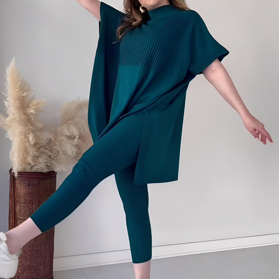 Roxanna - Décontracté, ample ensemble tricot deux pièces pour femmes