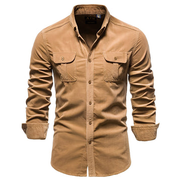 Colbert - Chemise à Manches Longues Simple pour Hommes