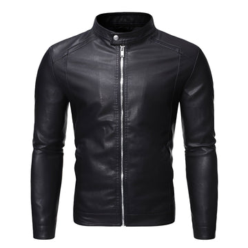 Theodore - Robuste, coupe étroite veste en cuir pour hommes