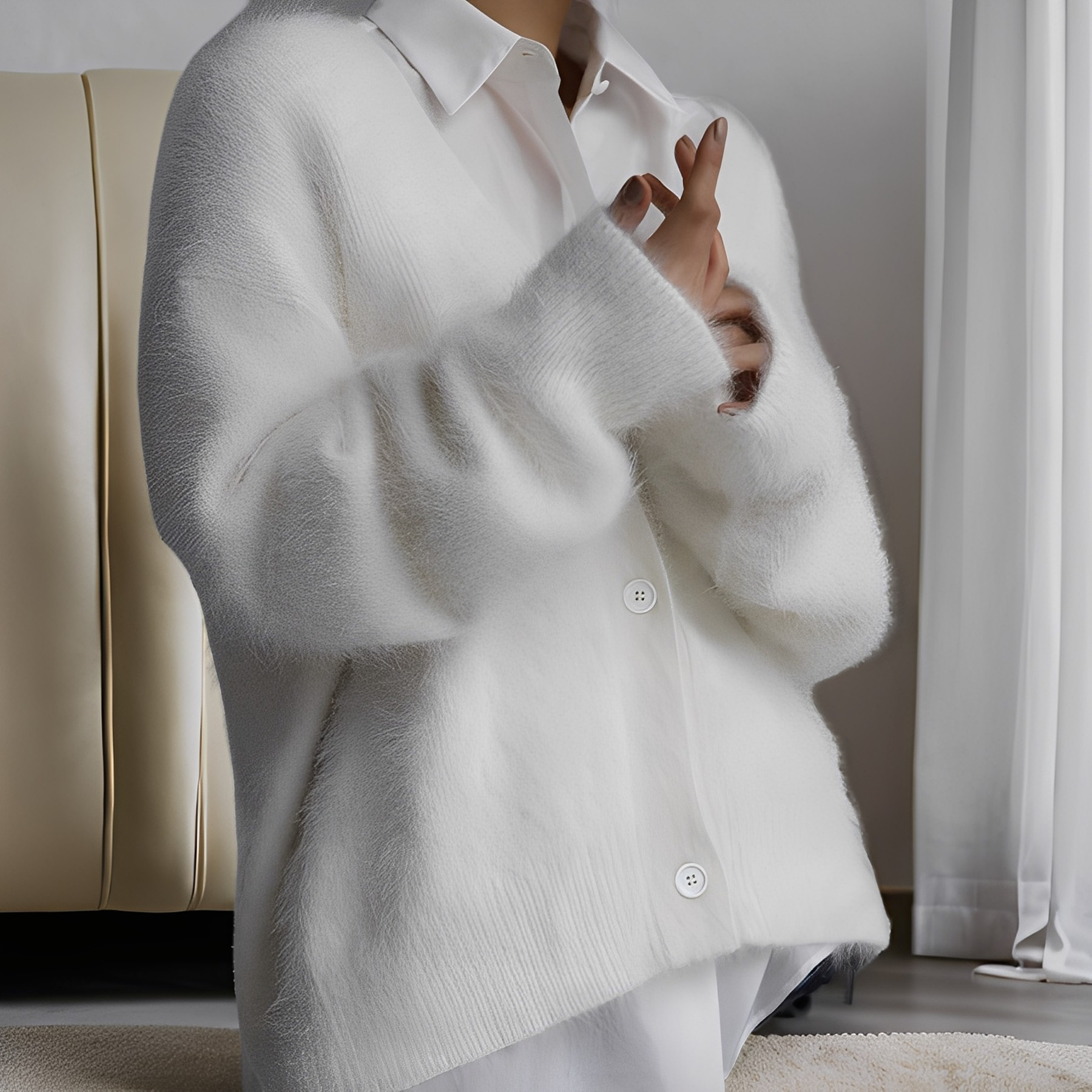 Emberly - Pull en cachemire pour femmes, coupe décontractée et ample