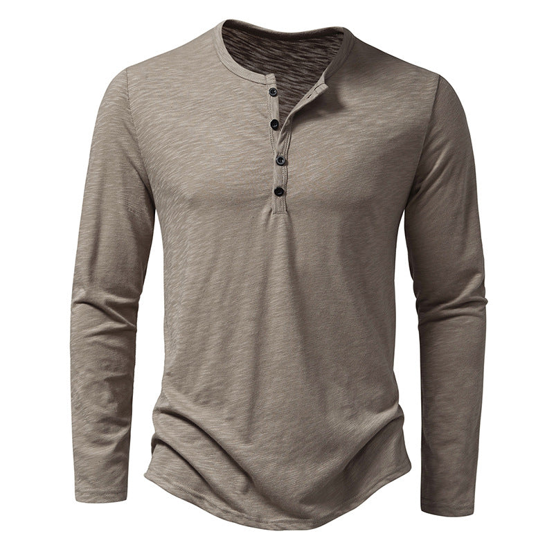 Randall - Chemise à manches longues décontractée avec boutons pour hommes