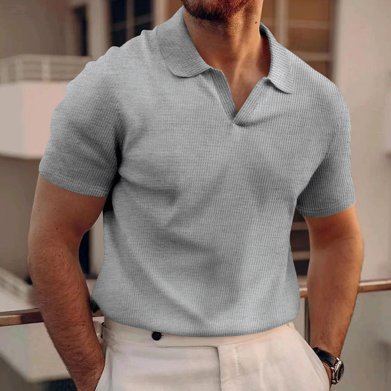 David - Simple polo en gaufre pour hommes