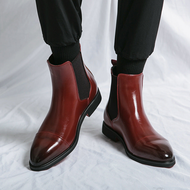 Kennith - Décontracté, élégant bottes Chelsea en cuir pour hommes