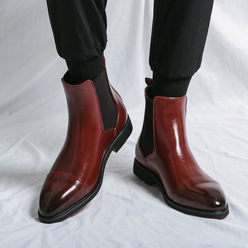 Kennith - Décontracté, élégant bottes Chelsea en cuir pour hommes