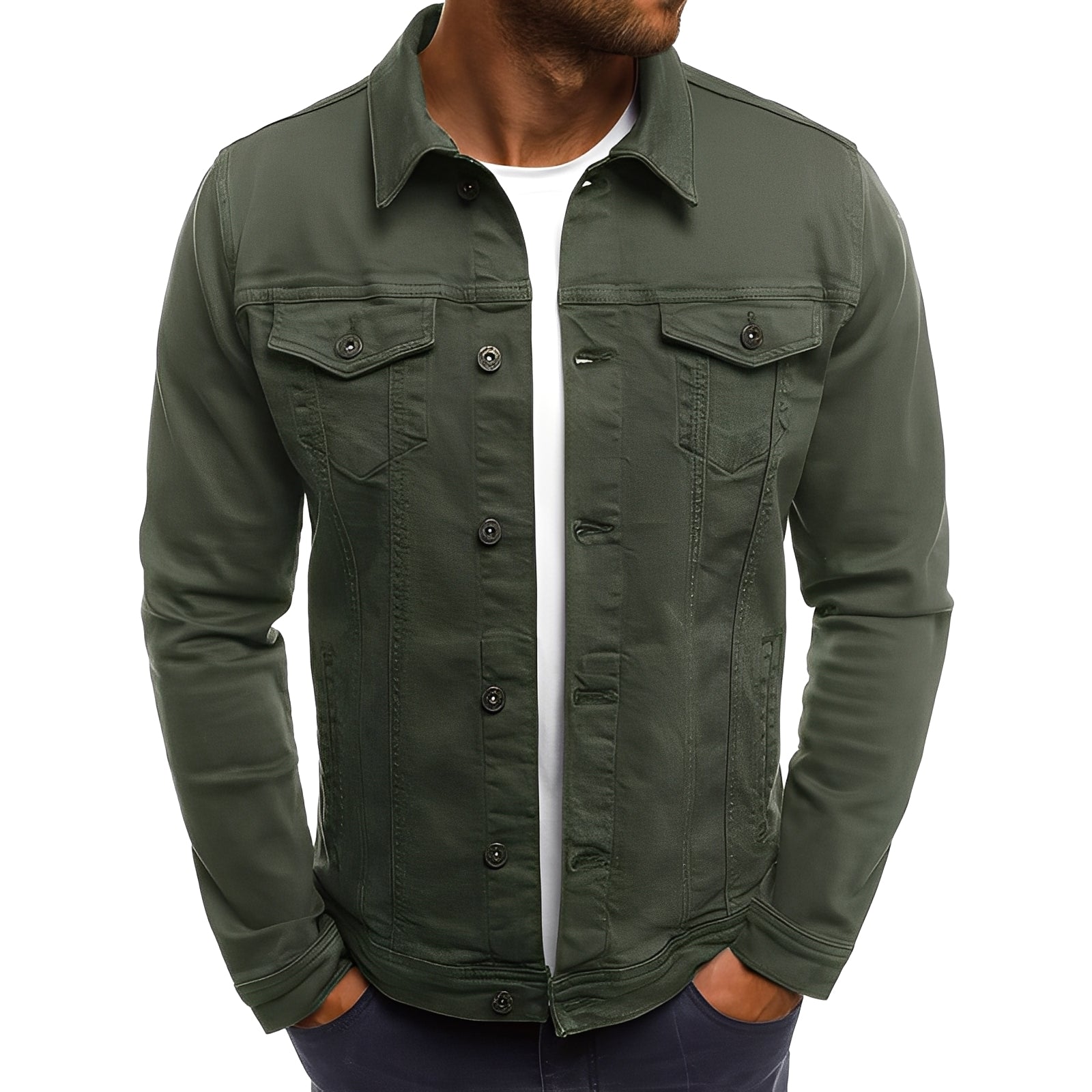 Steven - Jeansjacke stylée avec poches pour hommes