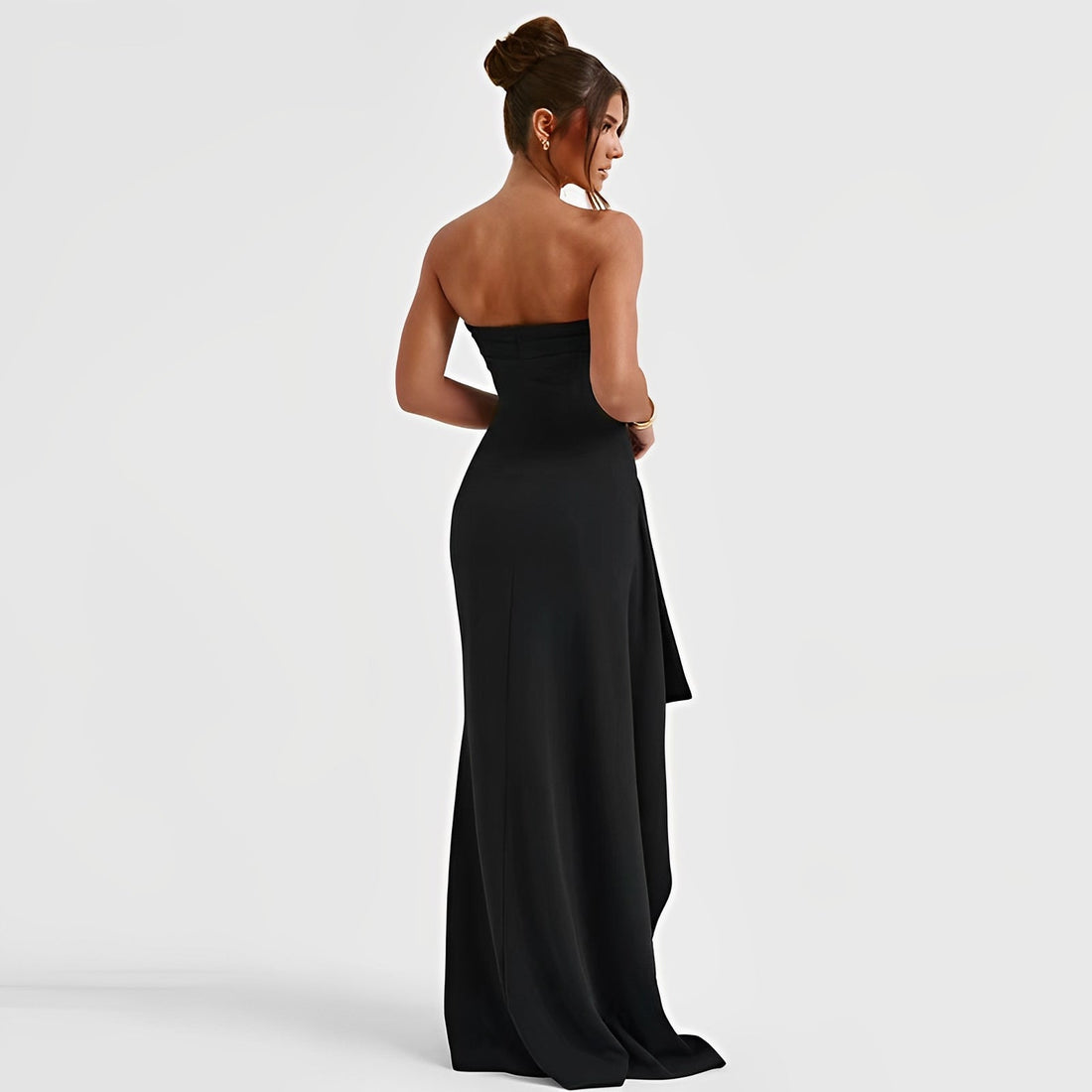 Aubree - Élégante robe dos nu avec fente pour femmes