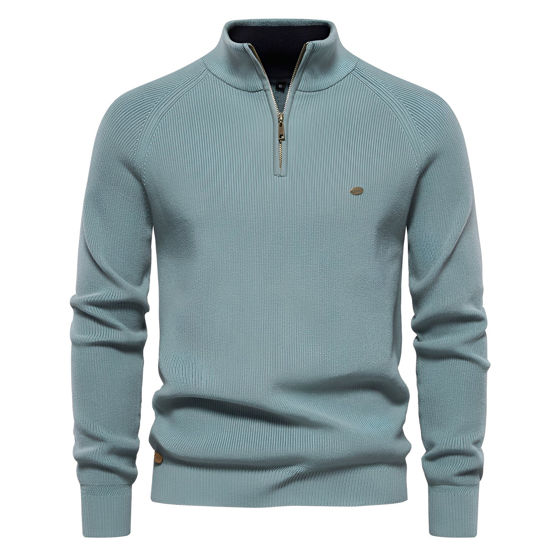 Royston - Pull décontracté avec fermeture éclair un quart pour hommes