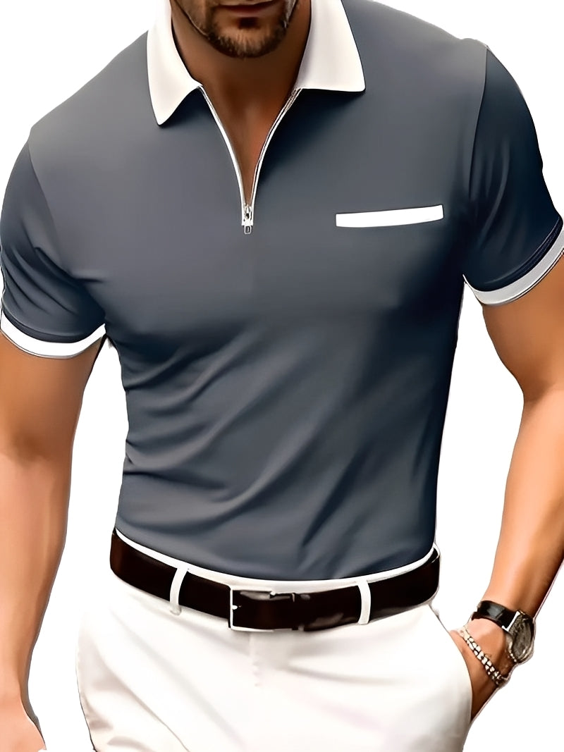 Winton - Chemise décontractée avec fermeture éclair pour hommes