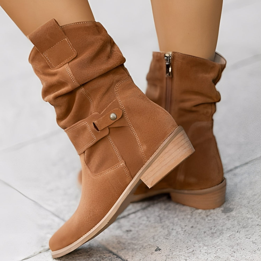 Celestine - Élégants petits bottines à bout rond pour femmes