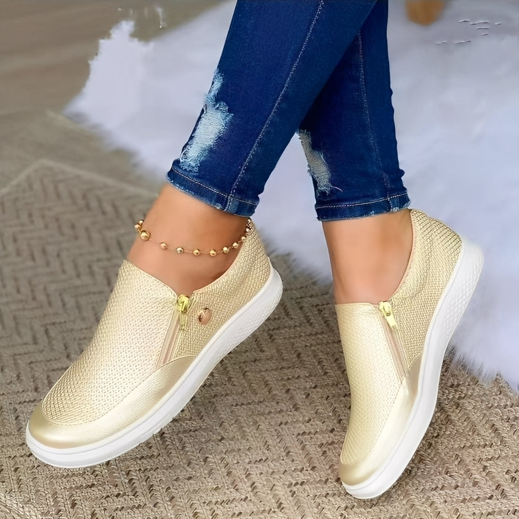 Renita - Chaussures décontractées avec fermeture éclair pour femmes