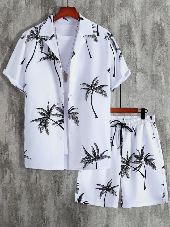 Henry - Chemise et pantalon à l'imprimé palmier tropical