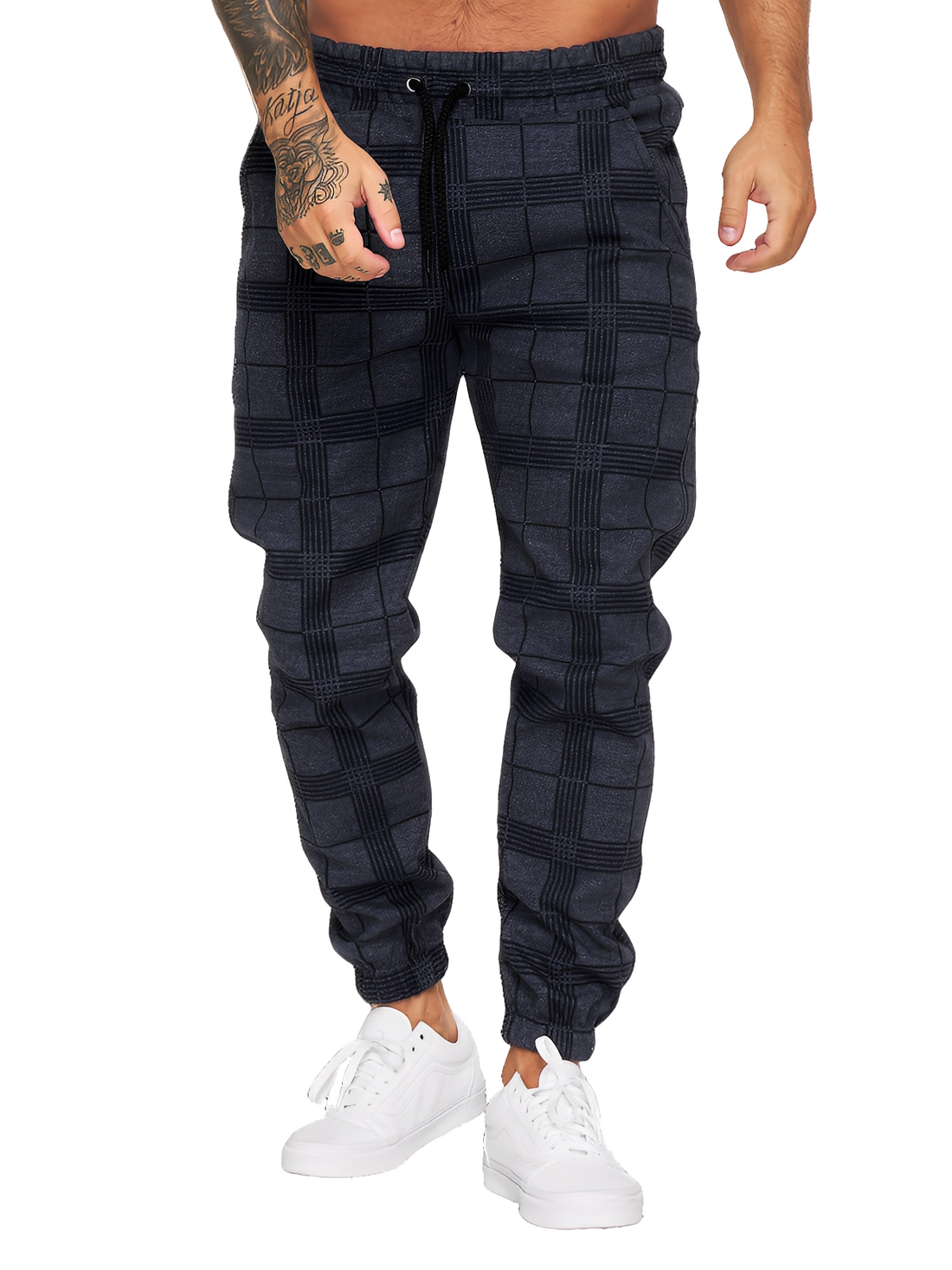 Colbert - Pantalon à carreaux décontracté pour hommes