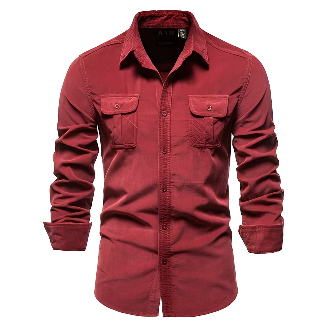 Colbert - Chemise à Manches Longues Simple pour Hommes