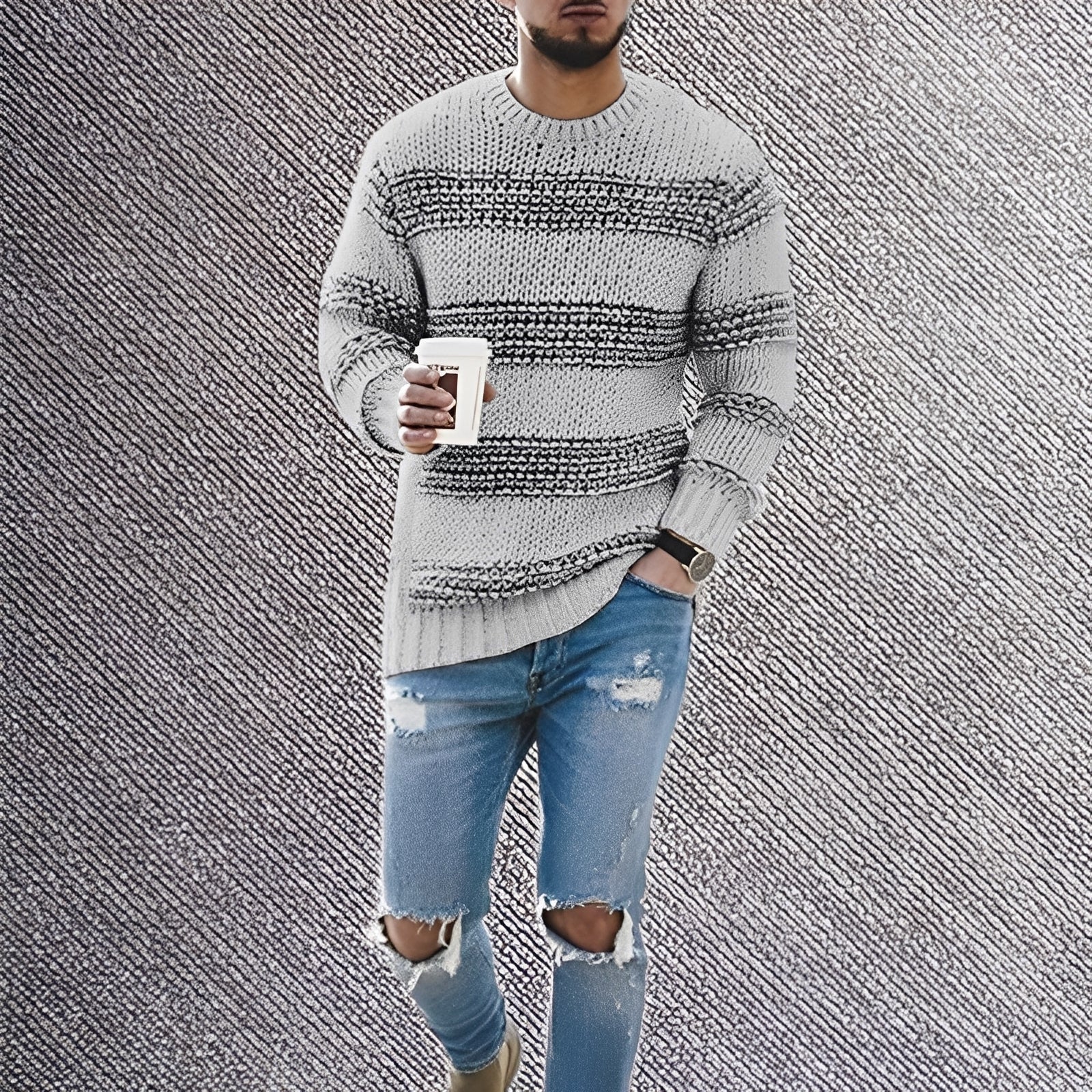 Deven - Pull en maille confortable pour hommes